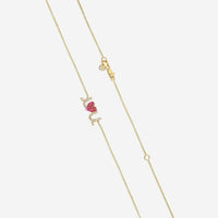 Sydney Evan Large "I Love You" 14K Yellow Gold Ruby and Diamond Pendant Necklace NAS1142R-Y18XT