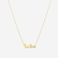 Sydney Evan 14K Yellow Gold Small "Babe" Pendant Necklace NAS1171-Y18XLS