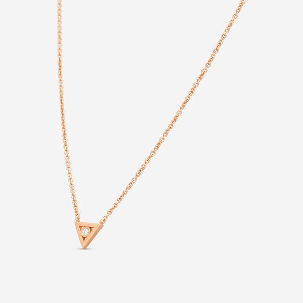Sydney Evan 14K Rose Gold Triangle Diamond Pendant Necklace NJP1990-Y18XT - THE SOLIST