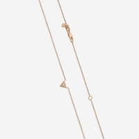 Sydney Evan 14K Rose Gold Diamond Bezel Triangle Pendant Necklace NAS1177-R18XT