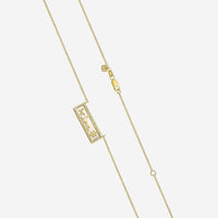 Sydney Evan Love 14K Yellow Gold Diamond Enamel Bar Pendant Necklace NET1228WH-Y18XMT