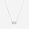 Sydney Evan Love Script 14K White Gold Diamond Enamel Bar Pendant Necklace NET1229BH-W18XT