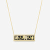 Sydney Evan Luck Enamel Tableau 14K Yellow Gold Diamond Bar Pendant Necklace NET1230BL-Y18XT