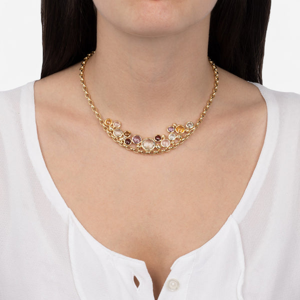 Tavanti Luna 18K Yellow Gold Multistone Necklace NF015CL-Y-195