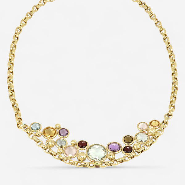 Tavanti Luna 18K Yellow Gold Multistone Necklace NF015CL-Y-195