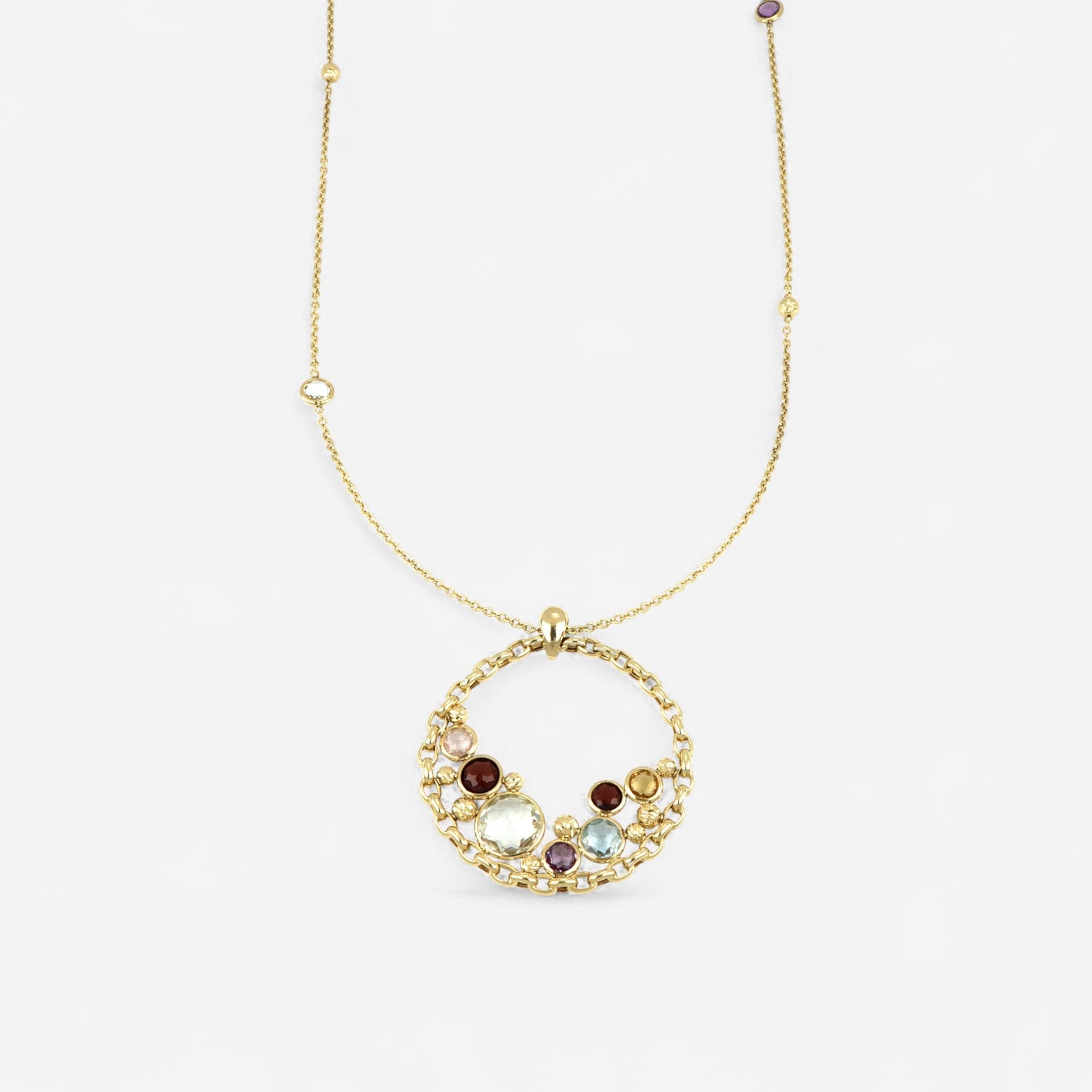 Tavanti Luna 18K Yellow Gold Semiprecious Pendant Necklace NF020CH-B-Y-196