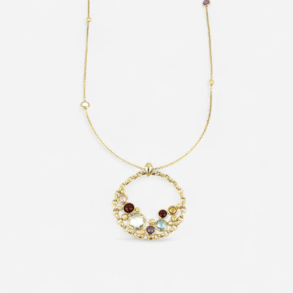 Tavanti Luna 18K Yellow Gold Semiprecious Pendant Necklace NF020CH-B-Y-196