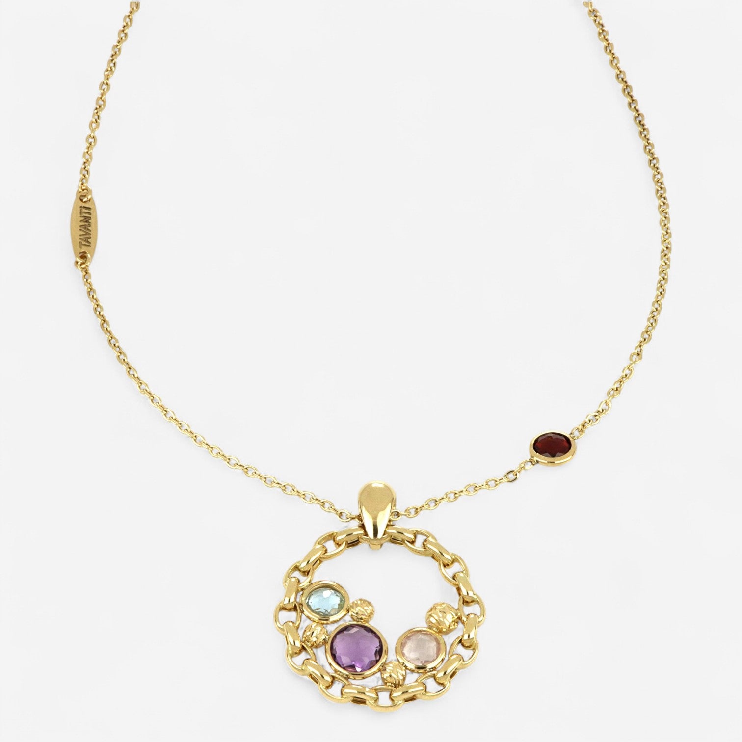 Tavanti Luna 18K Yellow Gold Citrine, Quartz & Garnet Pendant Necklace NF020CL-Y-193