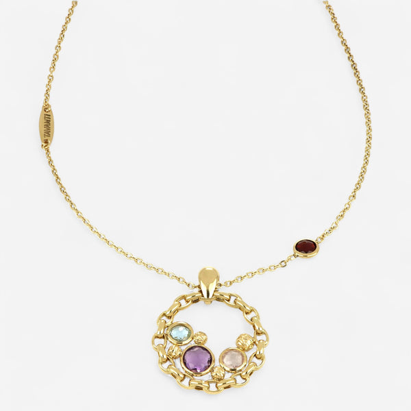 Tavanti Luna 18K Yellow Gold Citrine, Quartz & Garnet Pendant Necklace NF020CL-Y-193