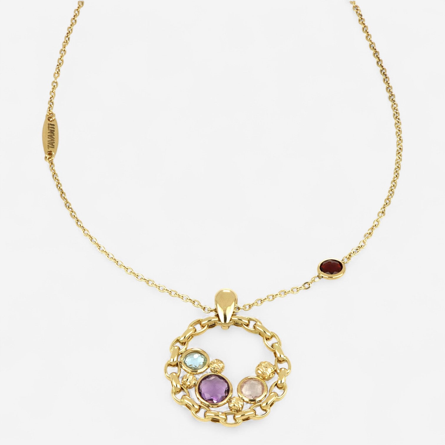 Tavanti Luna 18K Yellow Gold Citrine, Quartz & Garnet Pendant Necklace NF020CL-Y-193