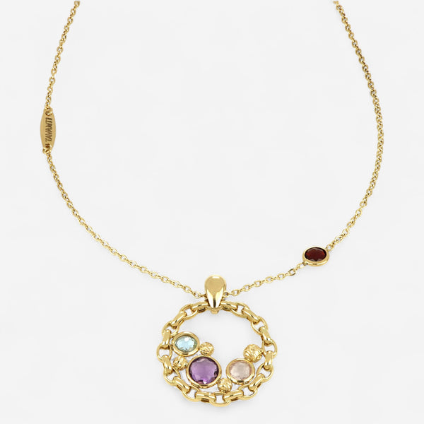 Tavanti Luna 18K Yellow Gold Citrine, Quartz & Garnet Pendant Necklace NF020CL-Y-193