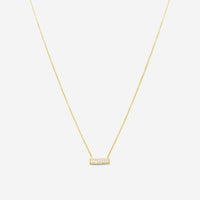 Sydney Evan Short Full Pavé Roll 14K Yellow Gold Diamond Pendant Necklace NJP1232-Y18XT