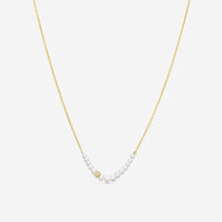 Sydney Evan 14K Yellow Gold Graduated Pearl and Diamond Station Necklace NJP1266PE-Y18XT - THE SOLIST