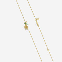 Sydney Evan Tulip 14K Yellow Gold Diamond and Emerald Pendant Necklace NJP1955EM-Y18XT