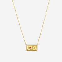 Sydney Evan 14K Yellow Gold Diamond & Enamel Texas License Plate Pendant Necklace NJP1988-Y18XT
