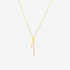 Sydney Evan Double Needle 14K Yellow Gold Diamond Pendant Necklace NJP2578-Y18XT