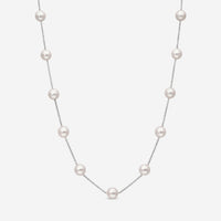 Assael 18K White Gold, Japanese Akoya Cultured Pearl Collar Necklace NTC-775PCDW1 - THE SOLIST