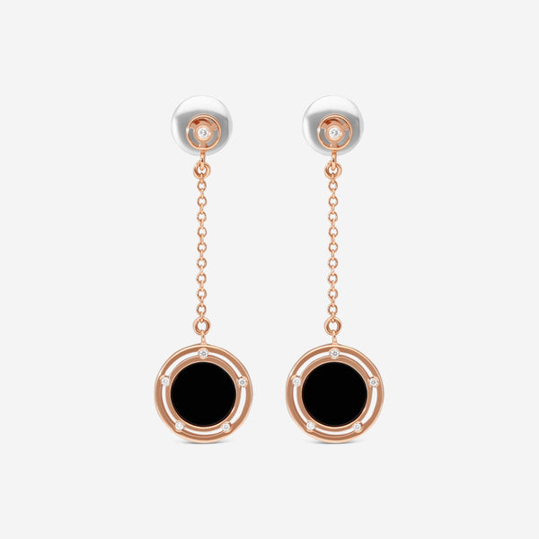 Damiani D. Side 18K Rose Gold Diamond & Onyx Drop Earrings 20086900