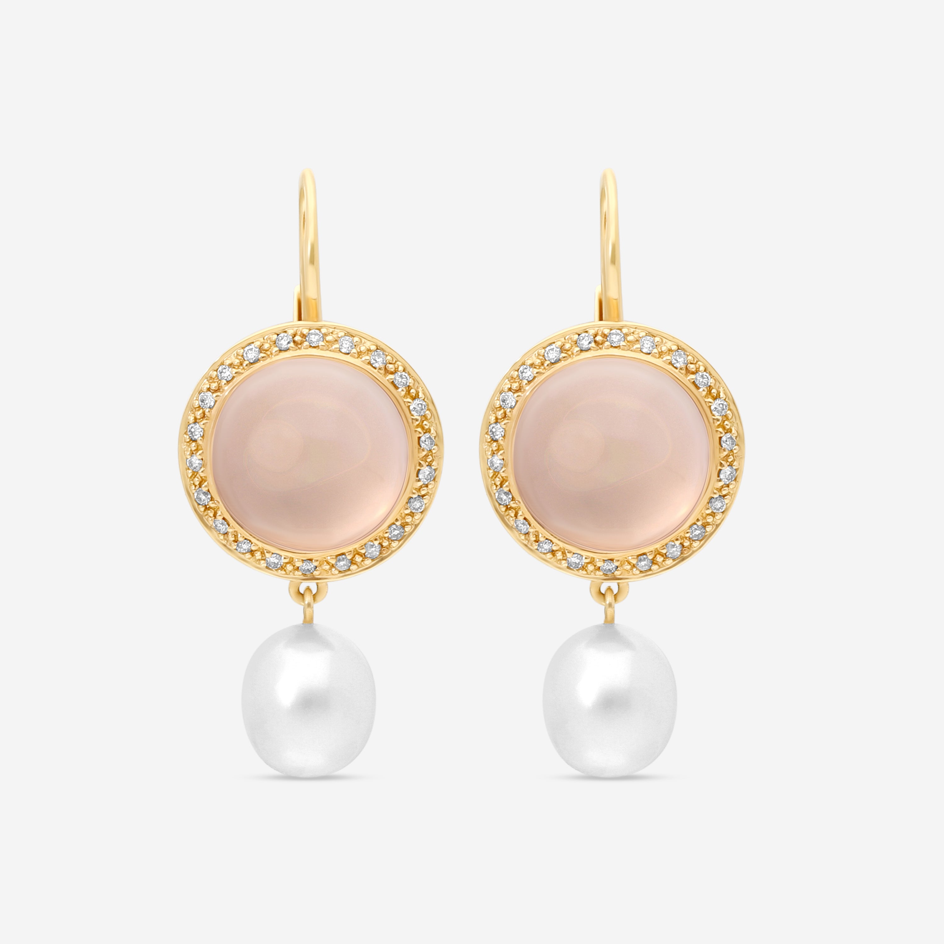 Mimi Milano Shan Teki 18K Rose Gold, Rose Quartz, Diamond & Pearl Drop Earrings O150CQ1M