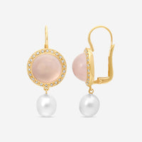 Mimi Milano Shan Teki 18K Rose Gold, Rose Quartz, Diamond & Pearl Drop Earrings O150CQ1M