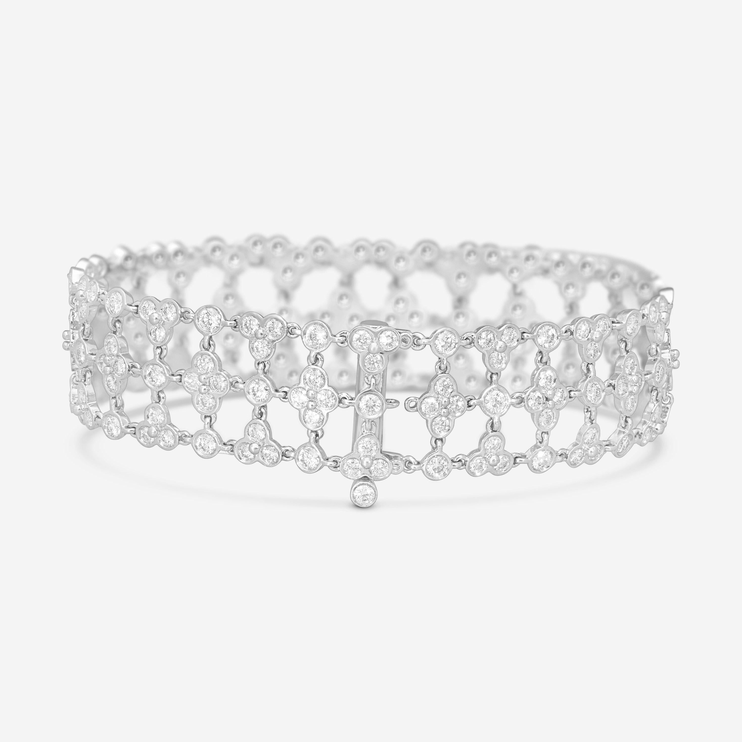 Suna Platinum Diamond Lace Bracelet B3670P