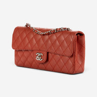 Chanel Guava Caviar Leather East West Flap Bag OAG7050