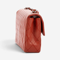 Chanel Guava Caviar Leather East West Flap Bag OAG7050