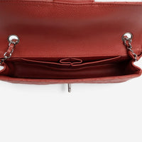Chanel Guava Caviar Leather East West Flap Bag OAG7050