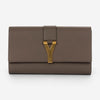 Yves Saint Laurent Classic Y Line Taupe Calf Leather Clutch OAG7742