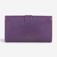 Yves Saint Laurent Classic Y Line Purple Calf Leather Clutch OAG7744