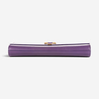Yves Saint Laurent Classic Y Line Purple Calf Leather Clutch OAG7744