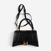 Balenciaga Small Hourglass Black Calfskin Leather Handbag OAG7799