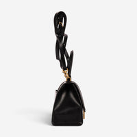 Balenciaga Small Hourglass Black Calfskin Leather Handbag OAG7799