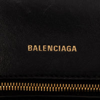 Balenciaga Small Hourglass Black Calfskin Leather Handbag OAG7799