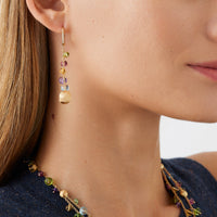 Marco Bicego Africa Multi-Gemstone 18K Yellow Gold Drop Earrings OB1861-MB - THE SOLIST