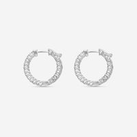 Ina Mar 14K White Gold Diamond Round Hoop Earrings E1139A-FW-100F - THE SOLIST