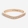 Cartier Ballerina 18K Rose Gold Diamond Curved Band Ring Sz. 5 B4098700