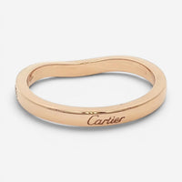 Cartier Ballerina 18K Rose Gold Diamond Curved Band Ring Sz. 5 B4098700