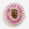 Diana M. Jewels Split Shank 18K Rose Gold Diamond Engagement Ring Sz. 6.5 OV207