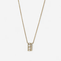 Crivelli 18K Yellow Gold 4-Row Diamond Pendant Necklace P0038E - THE SOLIST