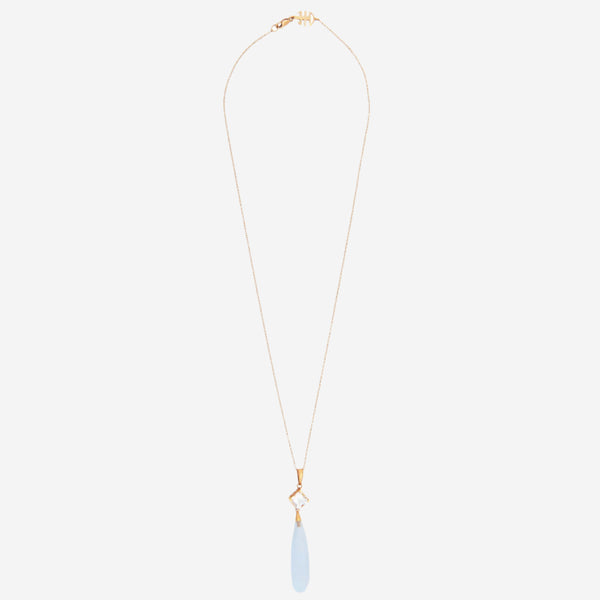 Mimi Milano 18k Rose Gold And Chalcedony Necklace P152R820J