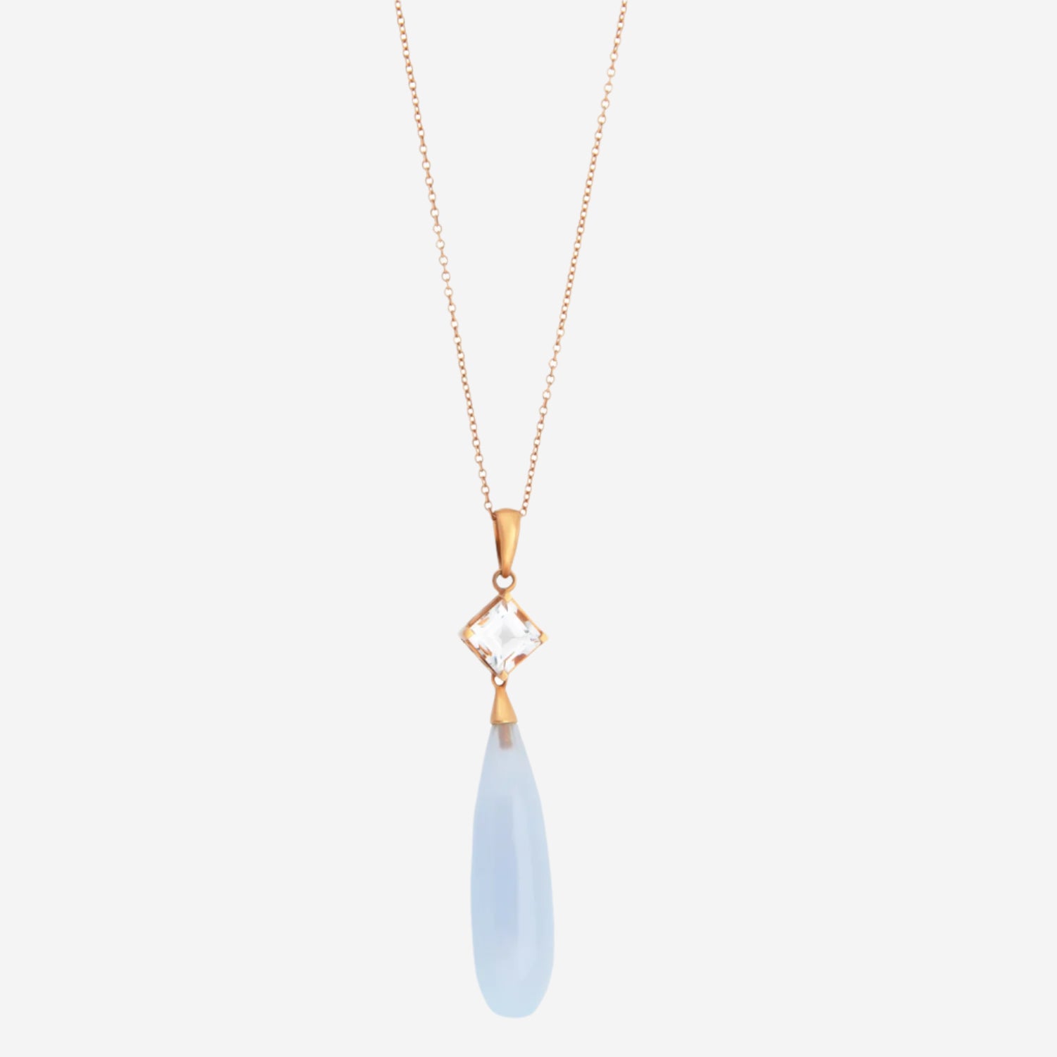 Mimi Milano 18k Rose Gold And Chalcedony Necklace P152R820J