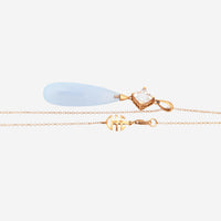 Mimi Milano 18k Rose Gold And Chalcedony Necklace P152R820J