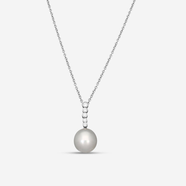Assael 18K White Gold Tahitian Cultured Pearl & Diamond Pendant Necklace P3499 - THE SOLIST