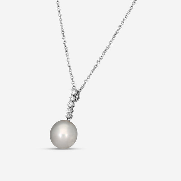 Assael 18K White Gold Tahitian Cultured Pearl & Diamond Pendant Necklace P3499 - THE SOLIST