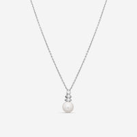 Assael 18K White Gold Akoya Cultured Pearl & Diamond Pendant Necklace P3664