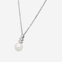 Assael 18K White Gold Akoya Cultured Pearl & Diamond Pendant Necklace P3664