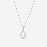 Assael 18K White Gold Pearl & Diamond Pendant Necklace P3666 - THE SOLIST