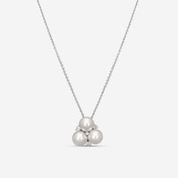 Assael 18K White Gold Diamond & Akoya Cultured Pearl Pendant Necklace P3683 - THE SOLIST