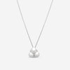 ASSAEL - Diamond & Akoya Cultured Pearl Pendant; 3 Pearls 8.0 - 9.0mm, 4 Diamonds 0.22 cts, 18KW w. Chain, 18-20''L - P3690 - THE SOLIST